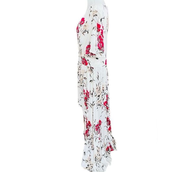 TORRID White Floral Challis Overskirt Romper size 16. - Picture 10 of 14